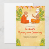 Upanayanam招待状とスレッド式招待状 招待状 (正面/裏面)