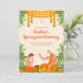 Upanayanam招待状スレッド式招待状 招待状 (スタンド正面)