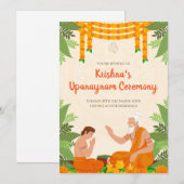 Upanayanam ご招待状 スレッド式の招待状 招待状 (正面/裏面)