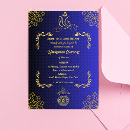 upanayanam(ウパナヤナム)とも呼ばれるヒンズー教の神聖な糸、ジャネウ(ジャヌ)儀式 招待状