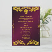 upanayanam(ウパナヤナム)とも呼ばれるヒンズー教の神聖な糸、ジャネウ(ジャヌ)儀式 招待状 (スタンド正面)