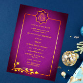 Upanayanam aka Hindu Holy Thread Janeu Ceremony 招待状