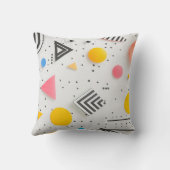 Upbeat background of shapes and stripes クッション (裏面)