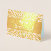 Upbeat, Charismatic 「ハッピーバースデー」カード 箔カード (正面)