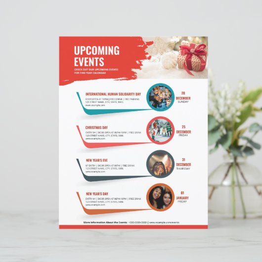 Upcoming Event Schedule Flyer Template (スタンド正面)