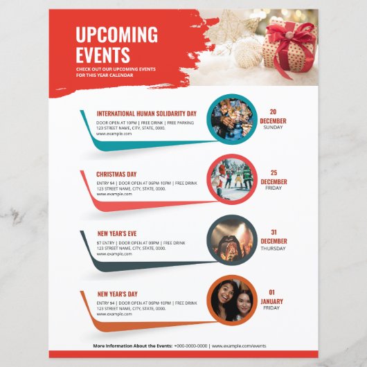 Upcoming Event Schedule Flyer Template (正面)
