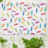 Upcycleのスタイルの虹はCTPによってパターンを書きます キッチンタオル (折り畳み)