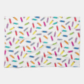 Upcycleのスタイルの虹はCTPによってパターンを書きます キッチンタオル (横)