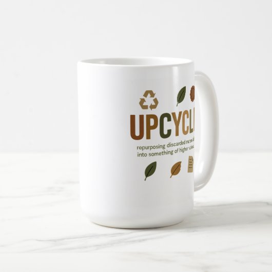 Upcycle Repurposing Discarded Materials Into Somet コーヒーマグカップ (正面右)