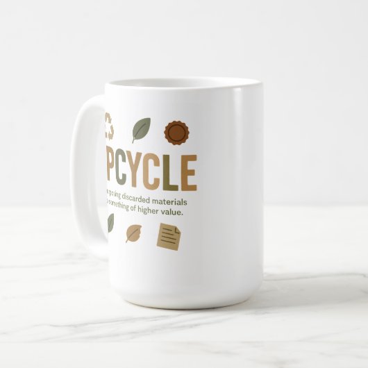 Upcycle Repurposing Discarded Materials Into Somet コーヒーマグカップ (正面左)