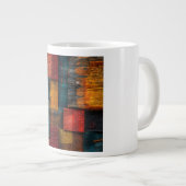 Upcycled Wool Sari Patchwork Sustainable Maximalis ジャンボコーヒーマグカップ (正面右)