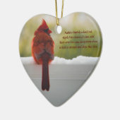 **Updated**(鳥)ショウジョウコウカンチョウと訪問者の天国詩 セラミックオーナメント (左)