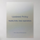 UPDATED POLICY ポスター (正面)