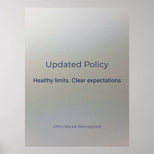 UPDATED POLICY ポスター (正面)