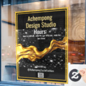 Upgrade Your Storefront with the Achempong Gold Wa ウィンドウサイン (カフェ窓)