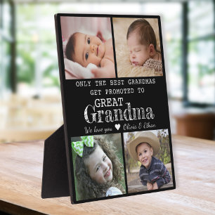 Upgraded to Amazing Great Grandma - 4 Photo Black  フォトプラーク