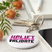 Uplift、Empower、Validate - Younique Keychain キーホルダー (側面)