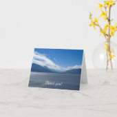 Uplifting Alaska Mountains Thank You カード (黄色い花)