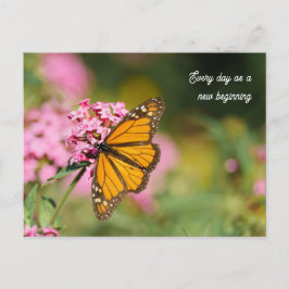 Uplifting and Inspiratational monarch Butterfly  ポストカード