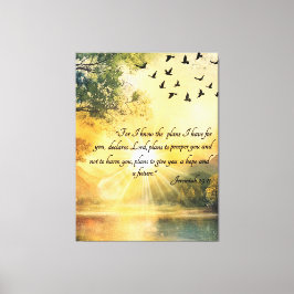 Uplifting Bible Verses Serene Nature Scenes キャンバスプリント