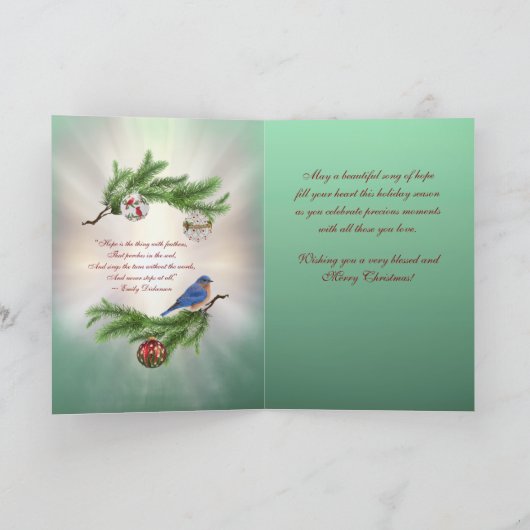 Uplifting Christmas Card with Message of Hope カード (内部)