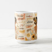 Uplifting floral affirmation watercolor artwork  コーヒーマグカップ (中央)