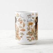 Uplifting floral affirmation watercolor boho chic コーヒーマグカップ (中央)