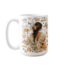 Uplifting floral affirmation watercolor boho chic