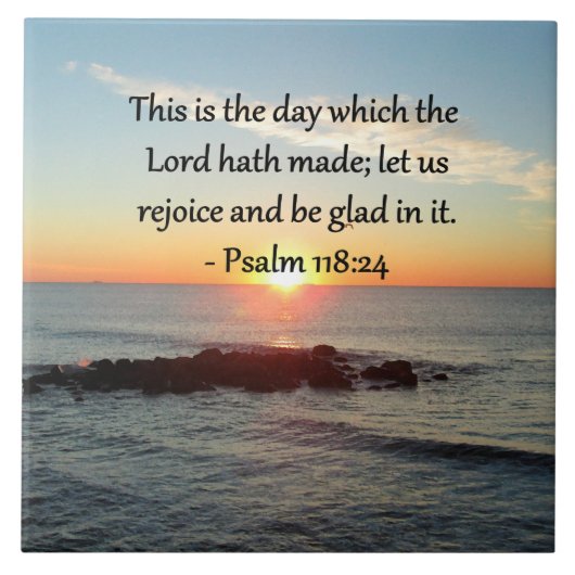 UPLIFTING PSALM 118:24サンライズフォトデザイン タイル (正面)