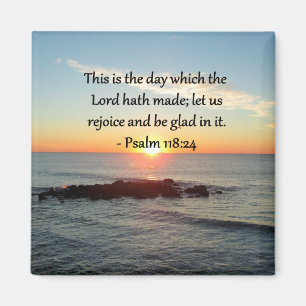 UPLIFTING PSALM 118:24サンライズフォトデザイン マグネット