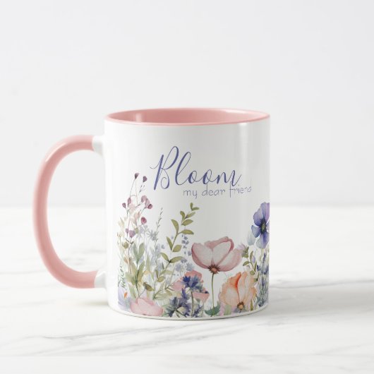 Uplifting Wildflower Bloom – Inspiring Friend Gift マグカップ (左)