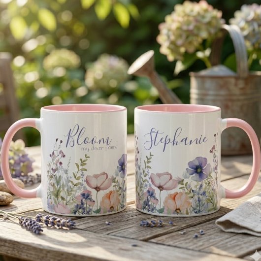 Uplifting Wildflower Bloom – Inspiring Friend Gift マグカップ