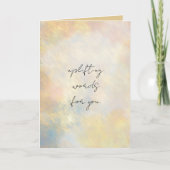 Uplifting Words For You Folded Greeting Card カード (正面)