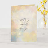 Uplifting Words For You Folded Greeting Card カード (黄色い花)