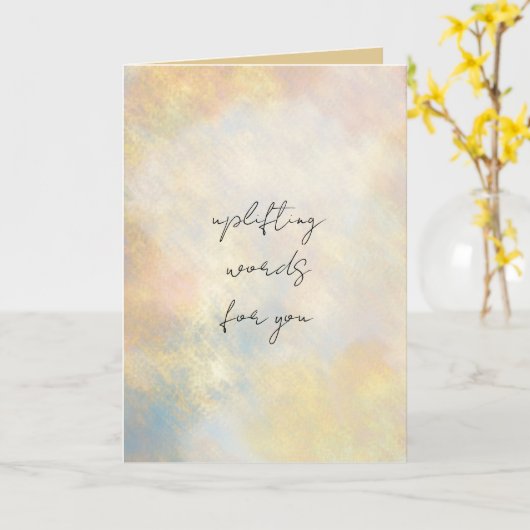 Uplifting Words For You Folded Greeting Card カード (黄色い花)
