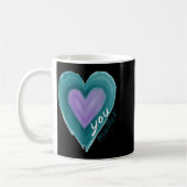 Uplifting you  Suicide Prevention Heart Design  コーヒーマグカップ (左)