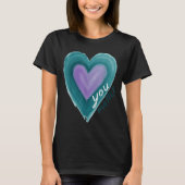 Uplifting you  Suicide Prevention Heart Design  Tシャツ (正面)