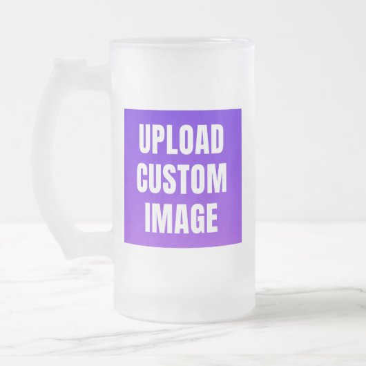 Upload 2 Custom Image - Add Your Own To Print On A フロストグラスビールジョッキ (左)