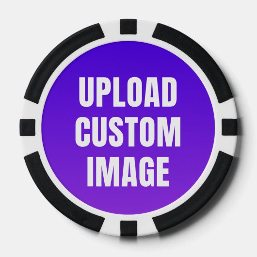 Upload 2 Custom Image - Add Your Own To Print On A ポーカーチップ (正面)