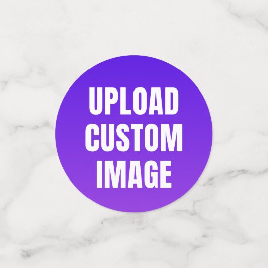 Upload 6 Custom Image - Add Your Own To Print On A コンフェッティ (スモール正面)