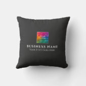 Upload Business Company Logo Double Sided Print クッション (裏面)