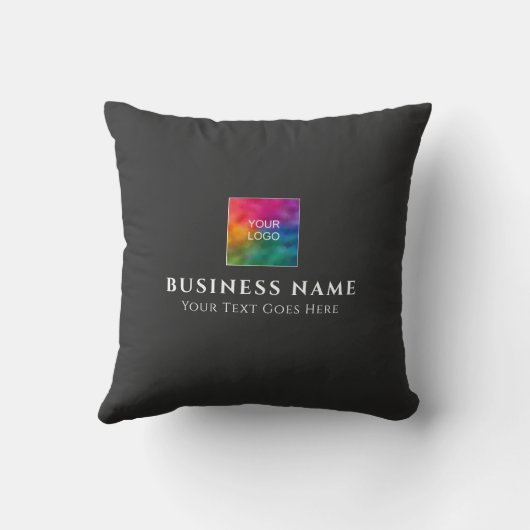 Upload Business Company Logo Double Sided Print クッション (裏面)