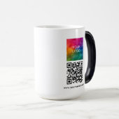Upload Business Logo Custom QR Code Template モーフィングマグカップ (正面右)