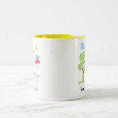 Upload Childs Drawing Turn Kids Artwork to Mug ツートーンマグカップ (中央)