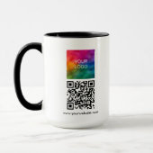Upload Company Logo Custom QR Code Combo マグカップ (左)