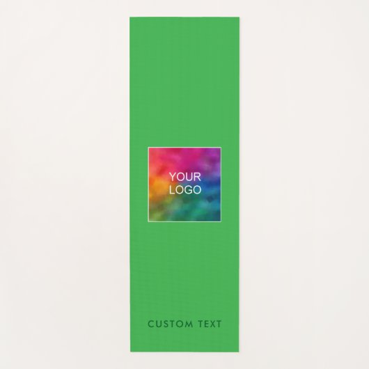 Upload Company Logo Custom Text Monogram Template ヨガマット (正面)