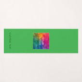 Upload Company Logo Custom Text Monogram Template ヨガマット (正面(横))