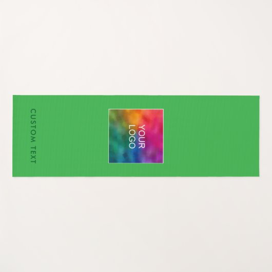 Upload Company Logo Custom Text Monogram Template ヨガマット (正面(横))