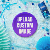 Upload Custom Image - Add Your Own To Print On A ペーパープレート (パーティー)