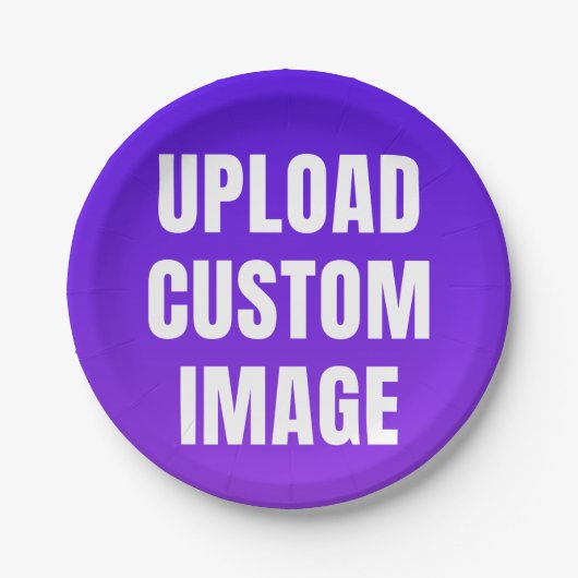Upload Custom Image - Add Your Own To Print On A ペーパープレート (正面)